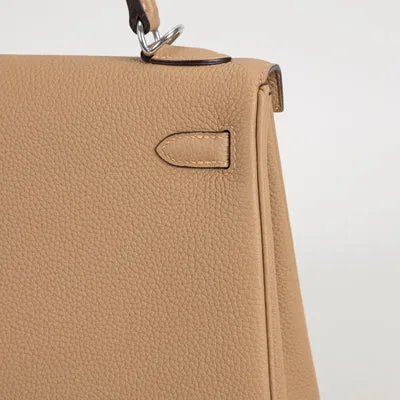 KELLY 25 TOGO LEATHER CHAI WITH PALLADIUM HARDWARE (PHW) - 7