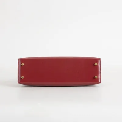 MINI KELLY II (20) BOX CALF LEATHER ROUGE H WITH GOLD HARDWARE (GHW) - 6