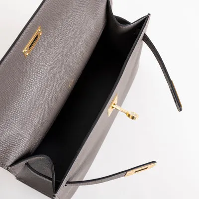 KELLY POCHETTE EPSOM LEATHER ETAIN WITH GOLD HARDWARE (GHW) - 3