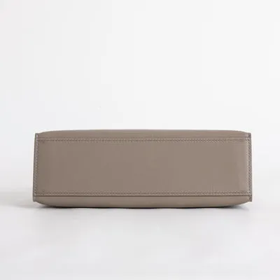 KELLY POCHETTE SWIFT LEATHER GRIS ASPHALTE WITH PALLADIUM HARDWARE (PHW) - 5