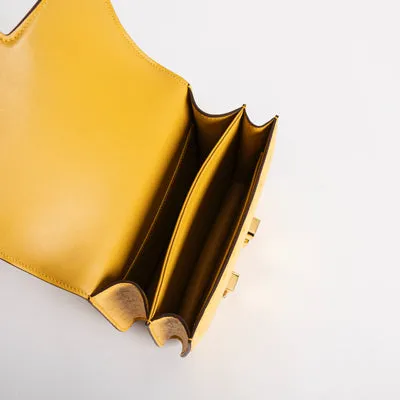 CONSTANCE 18 (MINI) OSTRICH LEATHER JAUNE AMBRE WITH GOLD HARDWARE (GHW) - 4