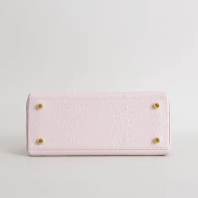 KELLY 25 CHEVRE LEATHER ROSE DARLING WITH GOLD HARDWARE (GHW) - 6