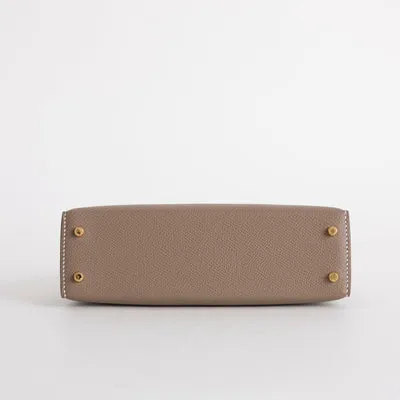 MINI KELLY II (20) EPSOM LEATHER ETOUPE WITH GOLD HARDWARE (GHW) - 7