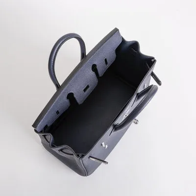 BIRKIN 25 TOGO LEATHER BLEU NUIT WITH PALLADIUM HARDWARE (PHW) - 3