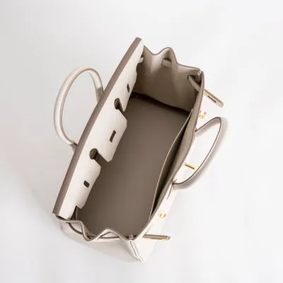 BIRKIN 25 TOGO LEATHER CRAIE WITH GOLD HARDWARE (GHW) - 4