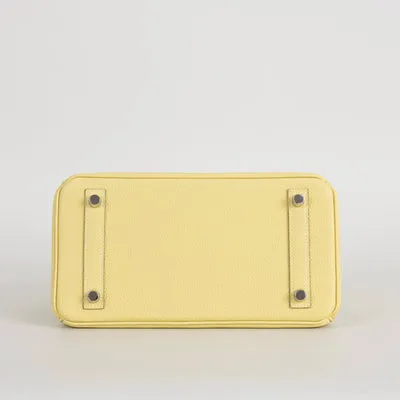 BIRKIN 25 TOGO LEATHER JAUNE POUSSIN WITH PALLADIUM HARDWARE (PHW) - 7