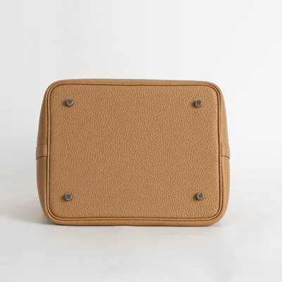 PICOTIN 22 LOCK CLEMENCE LEATHER BISCUIT WITH PALLADIUM HARDWARE (PHW) - 7