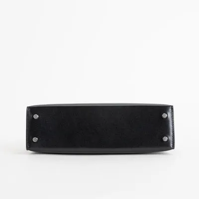MINI KELLY II (20) BLACK BOX CALF LEATHER WITH PALLADIUM HARDWARE (PHW) - 7