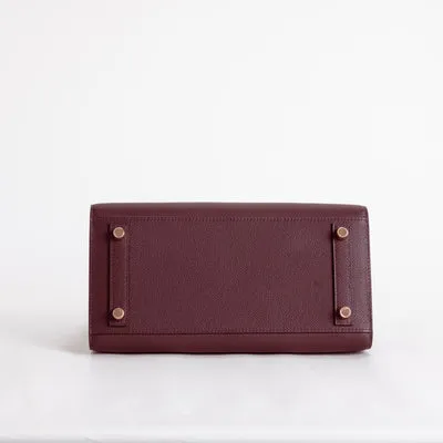 BIRKIN 25 EPSOM LEATHER (SELLIER SHAPE) ROUGE SELLIER WITH ROSE GOLD HARDWARE (RGHW) - 6