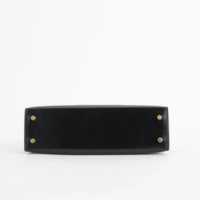 MINI KELLY II (20) BLACK BOX CALF LEATHER WITH GOLD HARDWARE (GHW) - 7
