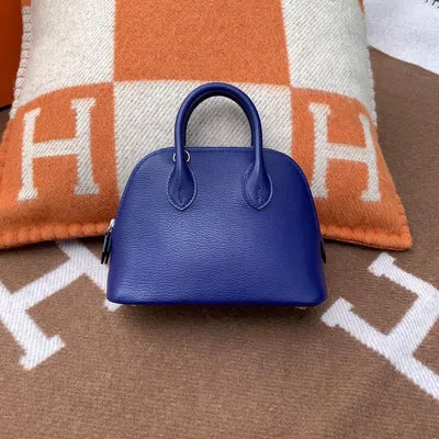 MINI BOLIDE CHEVRE LEATHER BLUE ELECTRIC WITH PALLADIUM HARDWARE (PHW) - 1