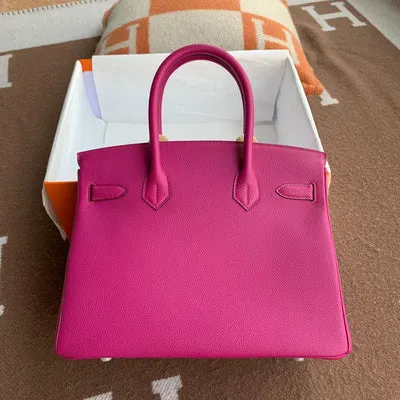 BIRKIN 30 TOGO LEATHER ROSE POURPRE WITH PALLADIUM HARDWARE (PHW) - 2