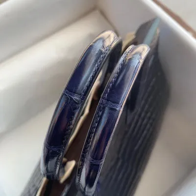 BIRKIN 35 SHINY NILOTICUS CROCODILE LEATHER BLEU SAPPHIRE WITH PALLADIUM HARDWARE (PHW) - 4