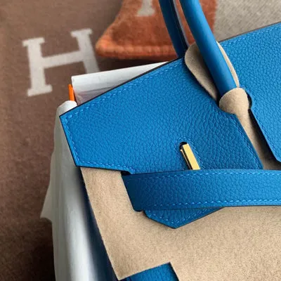 BIRKIN 30 TOGO LEATHER BLEU ZANZIBAR WITH GOLD HARDWARE (GHW) - 4