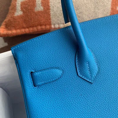 BIRKIN 30 TOGO LEATHER BLEU ZANZIBAR WITH GOLD HARDWARE (GHW) - 5
