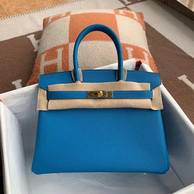 BIRKIN 30 TOGO LEATHER BLEU ZANZIBAR WITH GOLD HARDWARE (GHW) - 1