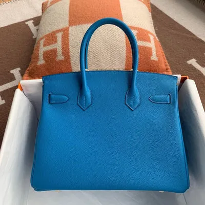 BIRKIN 30 TOGO LEATHER BLEU ZANZIBAR WITH GOLD HARDWARE (GHW) - 2
