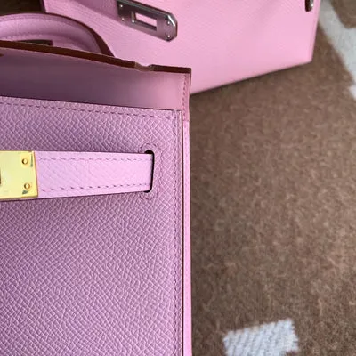 MINI KELLY II (20) EPSOM LEATHER MAUVE SYLVESTRE WITH GOLD HARDWARE (GHW) - 3