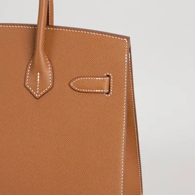 BIRKIN 30 EPSOM LEATHER (SELLIER SHAPE) GOLD WITH PALLADIUM HARDWARE (PHW) - 6