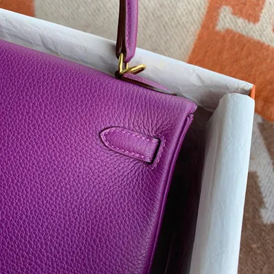 KELLY 25 TOGO LEATHER ANEMONE WITH GOLD HARDWARE (GHW) - 4