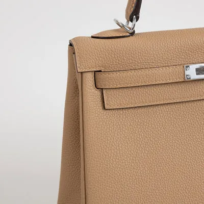 KELLY 25 TOGO LEATHER CHAI WITH PALLADIUM HARDWARE (PHW) - 6