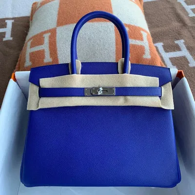 BIRKIN 30 EPSOM LEATHER BLEU ELECTRIQUE WITH PALLADIUM HARDWARE (PHW) - 1