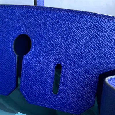 BIRKIN 30 EPSOM LEATHER BLEU ELECTRIQUE WITH PALLADIUM HARDWARE (PHW) - 4