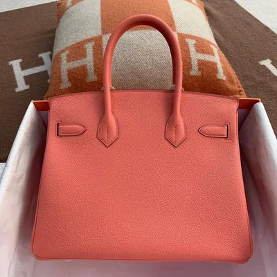 BIRKIN 30 TOGO LEATHER ROSE AZALEE WITH GOLD HARDWARE (GHW) - 2