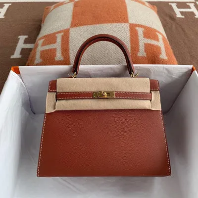 KELLY 25 EPSOM LEATHER TERRE DE SIENNE WITH GOLD HARDWARE (GHW) - 1