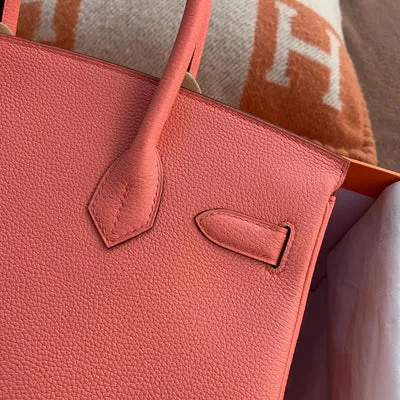 BIRKIN 30 TOGO LEATHER ROSE AZALEE WITH GOLD HARDWARE (GHW) - 6