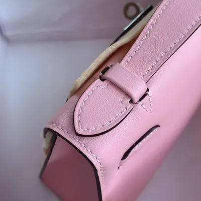 KELLY POCHETTE SWIFT LEATHER ROSE CONFETTI WITH PALLADIUM HARDWARE (PHW) - 3