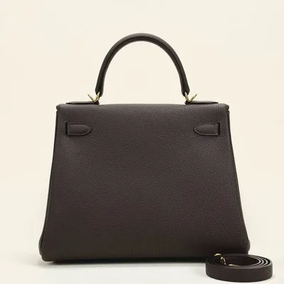 KELLY 28 TOGO LEATHER CHOCOLAT WITH GOLD HARDWARE (GHW) - 2