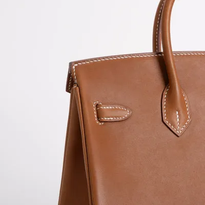 BIRKIN 25 FAUVE BARENIA LEATHER GOLD WITH GOLD HARDWARE (GHW) - 5