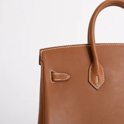 BIRKIN 25 FAUVE BARENIA LEATHER GOLD WITH GOLD HARDWARE (GHW) - 6