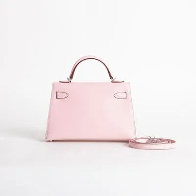 MINI KELLY II (20) CHEVRE LEATHER ROSE SAKURA WITH PALLADIUM HARDWARE (PHW) - 2