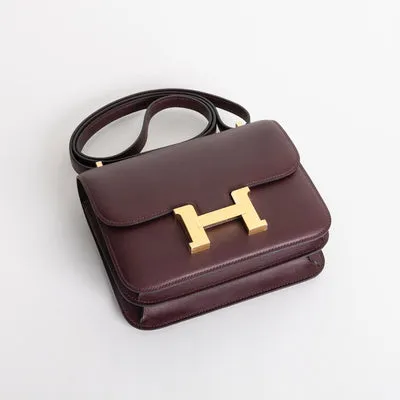 CONSTANCE 18 (MINI) SWIFT LEATHER BORDEAUX WITH GOLD HARDWARE (GHW) - 3