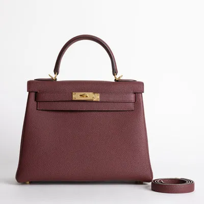 KELLY 28 TOGO LEATHER ROUGE H WITH GOLD HARDWARE (GHW) - 1