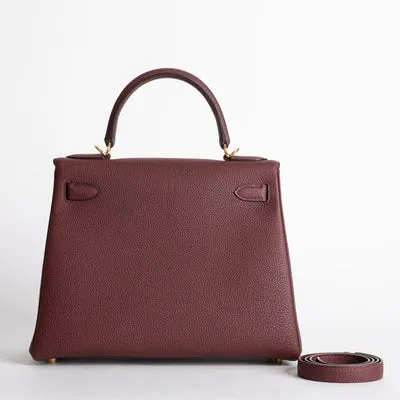 KELLY 28 TOGO LEATHER ROUGE H WITH GOLD HARDWARE (GHW) - 2
