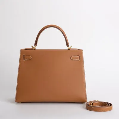 KELLY 28 EPSOM LEATHER GOLD WITH GOLD HARDWARE (GHW) - 2