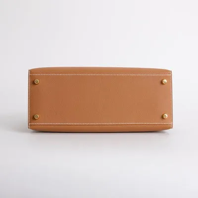 KELLY 28 EPSOM LEATHER GOLD WITH GOLD HARDWARE (GHW) - 5