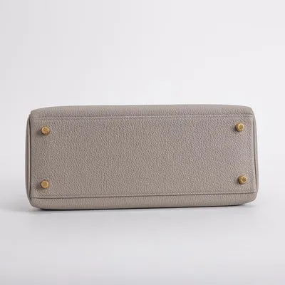 KELLY 28 TOGO LEATHER GRIS ASPHALTE WITH GOLD HARDWARE (GHW) - 5