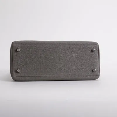 KELLY 28 TOGO LEATHER ETAIN WITH PALLADIUM HARDWARE (PHW) - 5