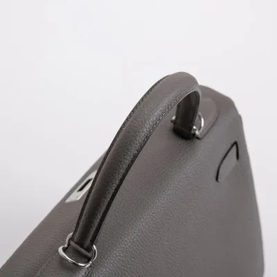 KELLY 28 TOGO LEATHER ETAIN WITH PALLADIUM HARDWARE (PHW) - 4