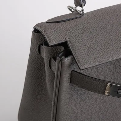 KELLY 28 TOGO LEATHER ETAIN WITH PALLADIUM HARDWARE (PHW) - 3