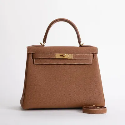 KELLY 28 TOGO LEATHER GOLD WITH GOLD HARDWARE (GHW) - 1