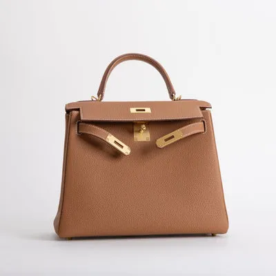 KELLY 28 TOGO LEATHER GOLD WITH GOLD HARDWARE (GHW) - 3