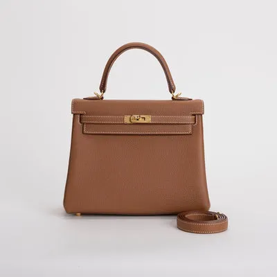 KELLY 25 TOGO LEATHER GOLD WITH GOLD HARDWARE (GHW) - 1