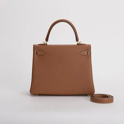 KELLY 25 TOGO LEATHER GOLD WITH GOLD HARDWARE (GHW) - 2