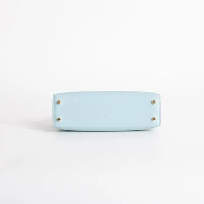 MINI KELLY II (20) EPSOM LEATHER BLEU ZEPHYR WITH GOLD HARDWARE (GHW) - 6