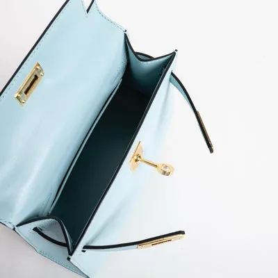 MINI KELLY II (20) EPSOM LEATHER BLEU ZEPHYR WITH GOLD HARDWARE (GHW) - 3